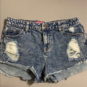 Denim shorts